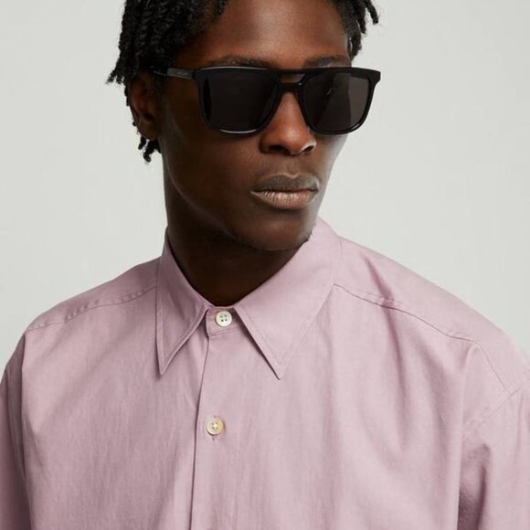 Saint Laurent SL455 002 Square Sunglasses - Havana/Green - Picture 3 of 9